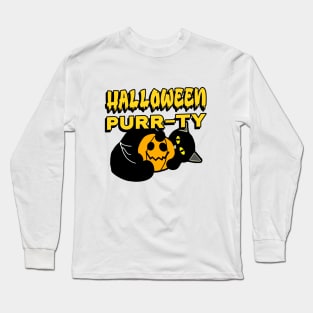 Halloween Purr-ty Long Sleeve T-Shirt